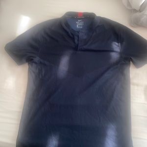 Tiger wood collection no collar golf navy blue golf shirt
